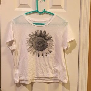 White cropped T-shirt